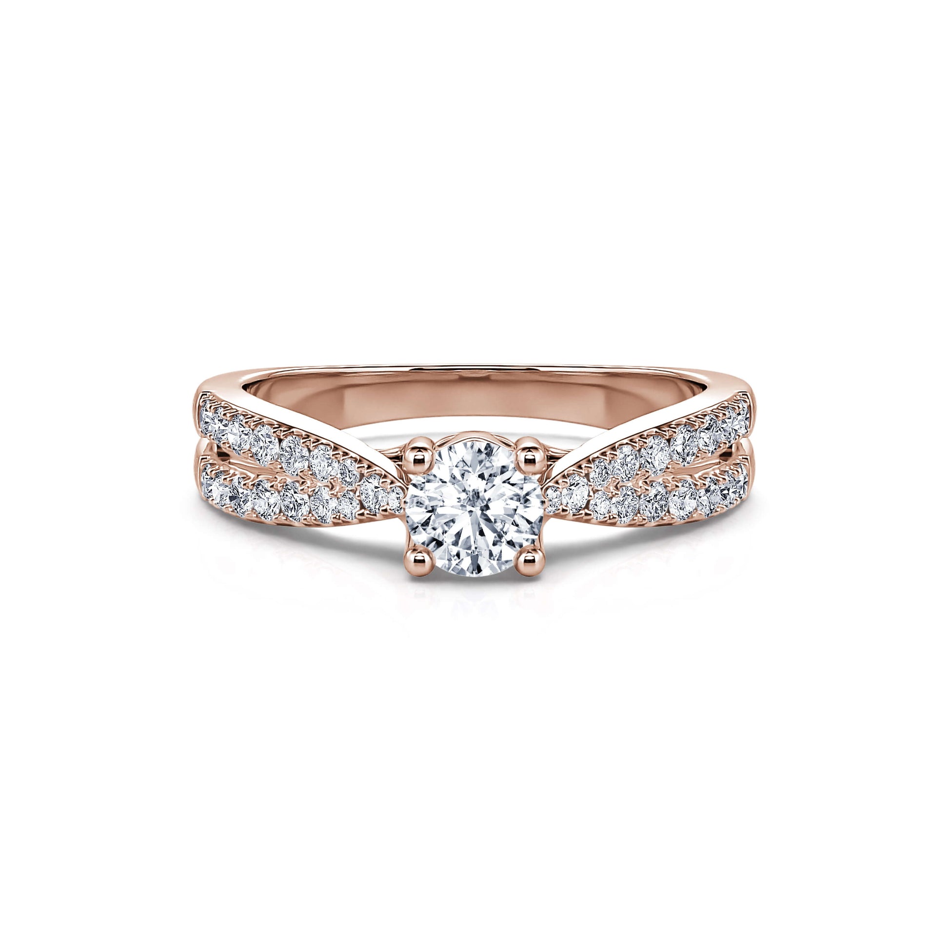 Solitaire diamant or rose Katherine 4