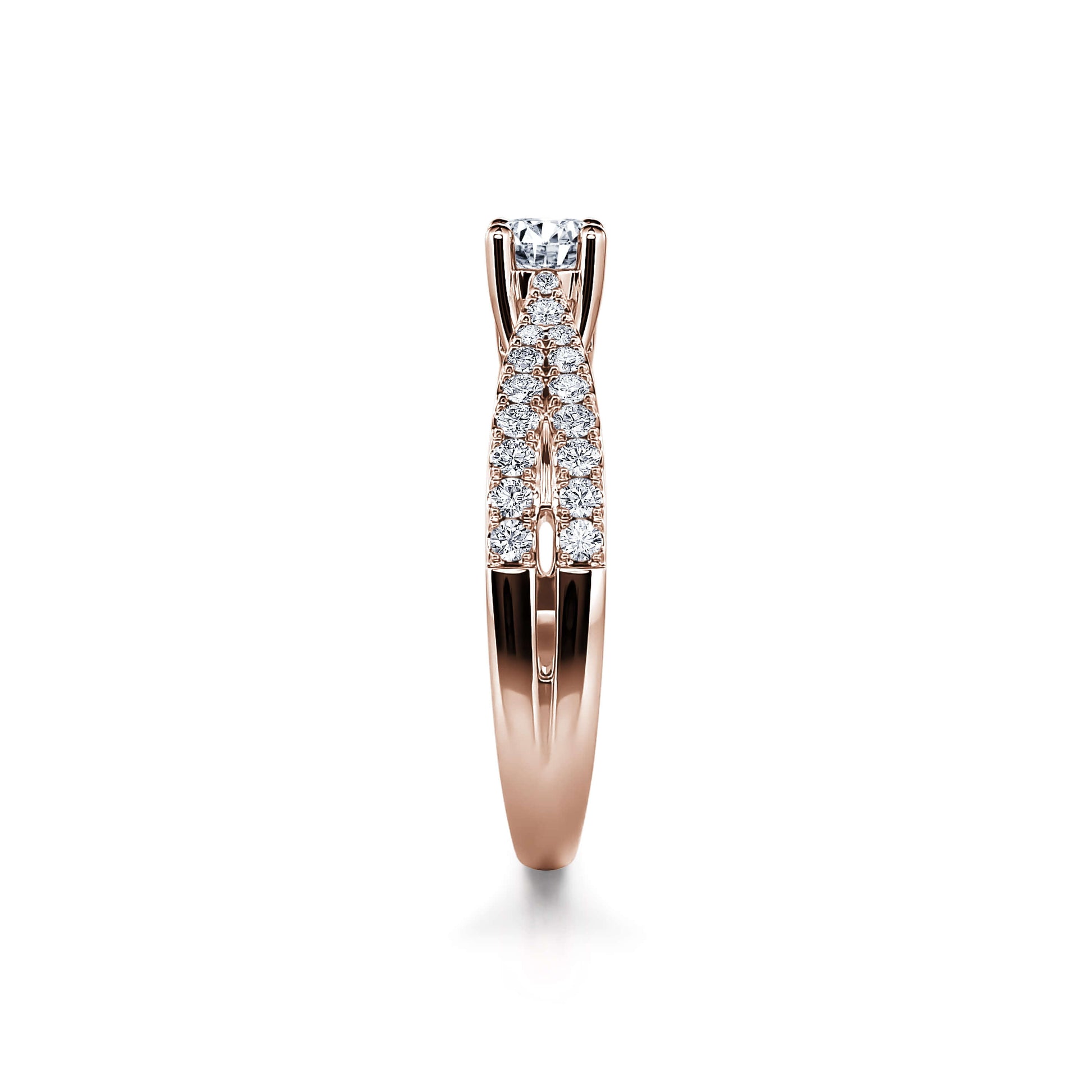Solitaire diamant or rose Katherine 3