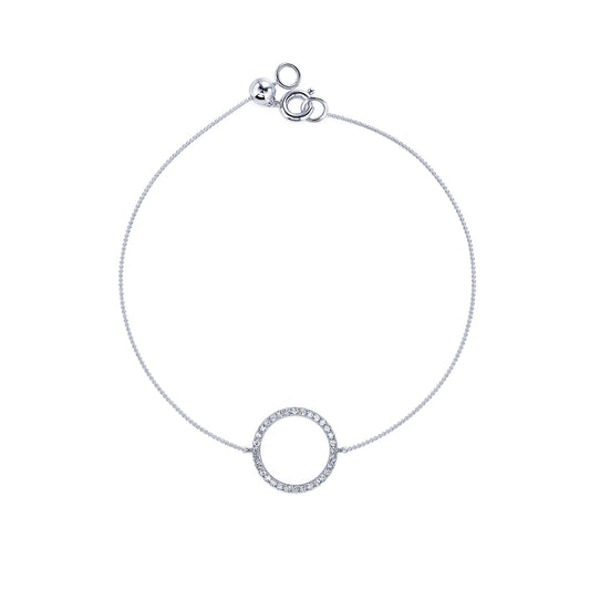 Kaya - Bracelet cercle diamant or blanc #2