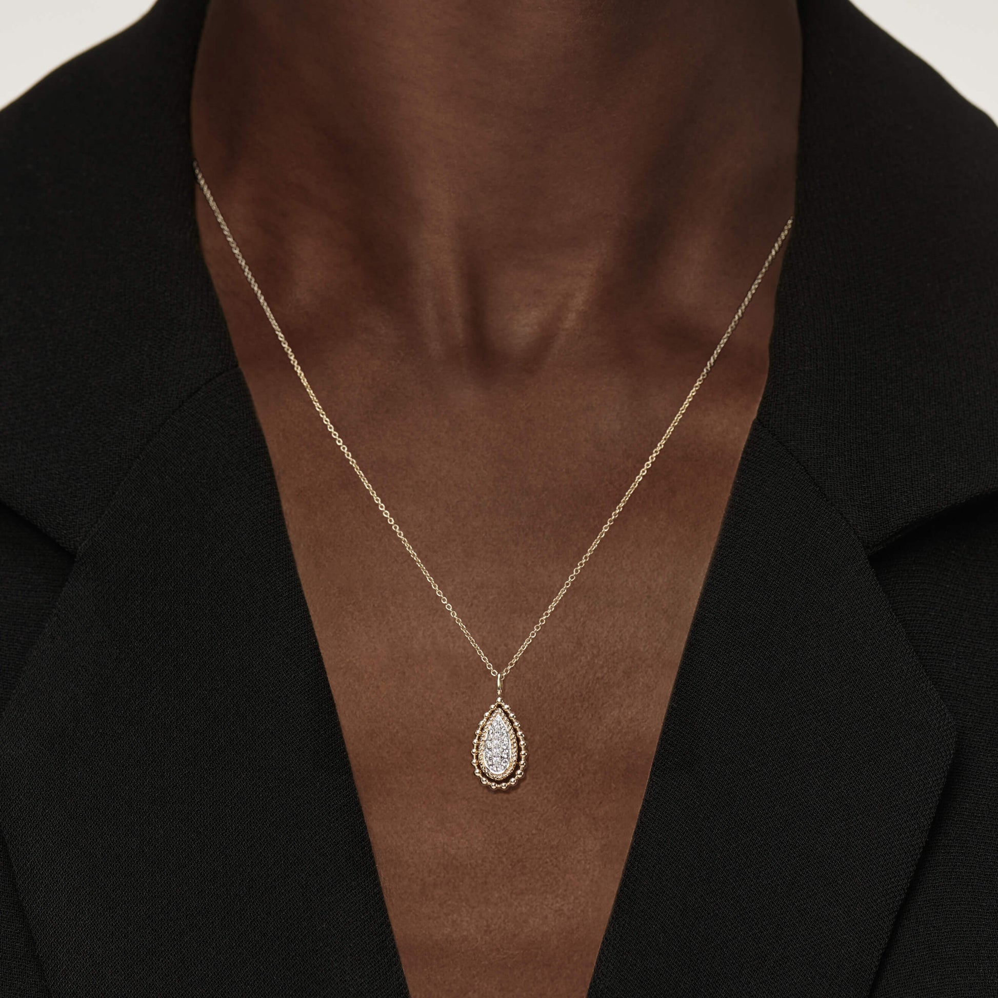 Collier goutte boule et diamant Kely 4