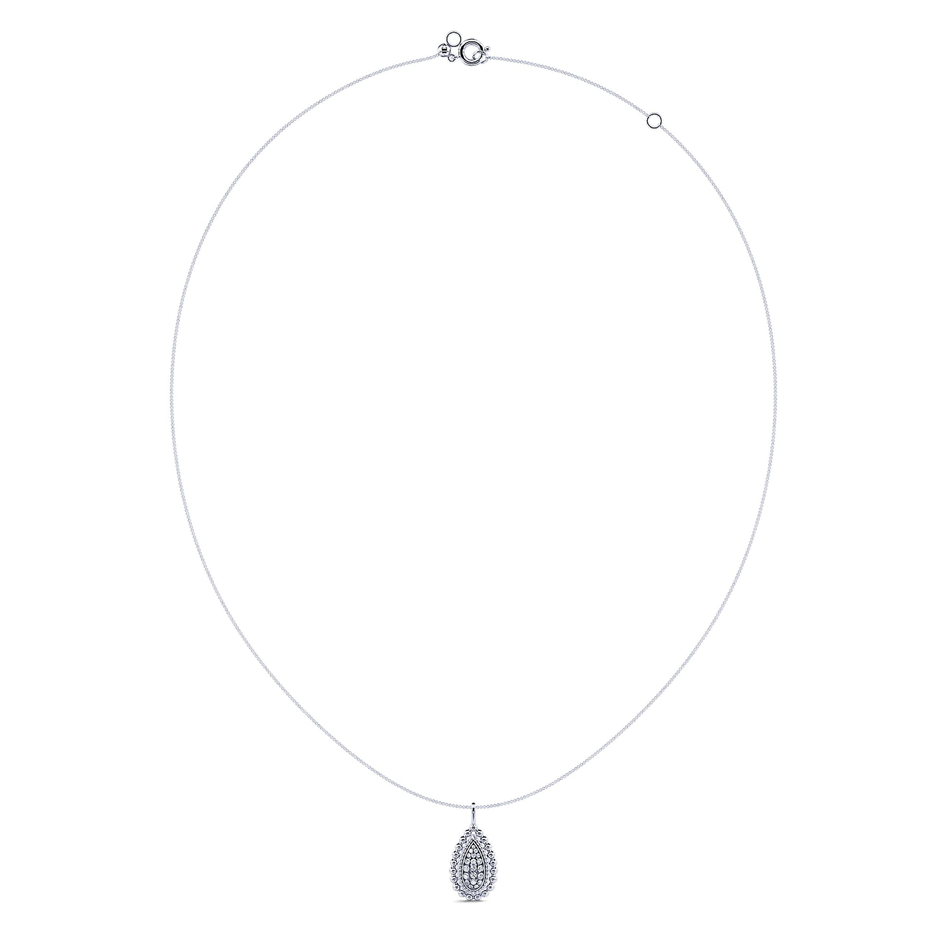 Collier goutte boule et diamant Kely 3