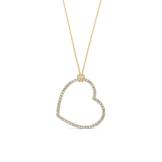 Kiara - Pendentif coeur suspendu diamant or jaune #2