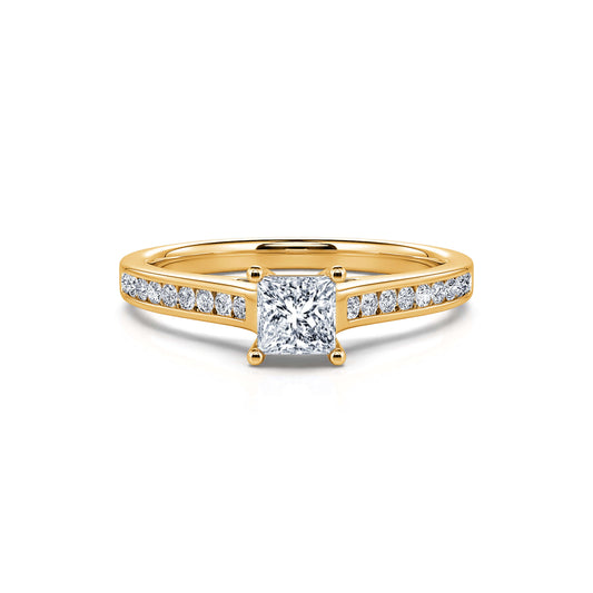Laetitia - Solitaire or jaune diamant princesse #1