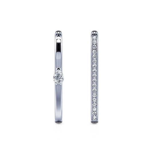 Laly S&nbsp;-&nbsp;Boucles d'oreilles or blanc #2