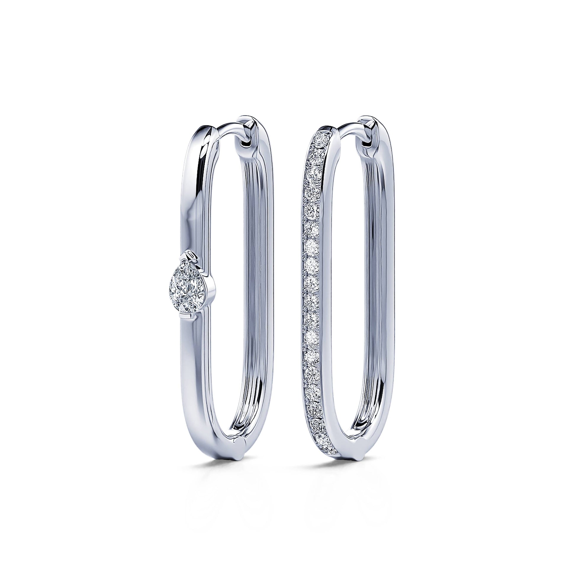 Boucles d'oreilles or blanc Laly S 4