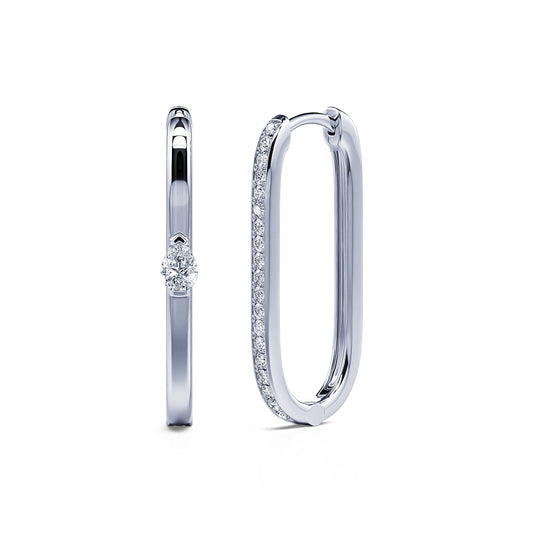 Laly - Boucles d'oreilles or blanc #1