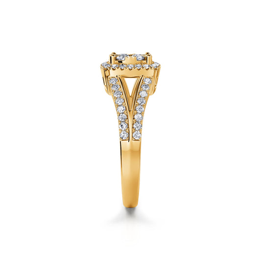 Lara&nbsp;-&nbsp;Solitaire diamant or jaune #2