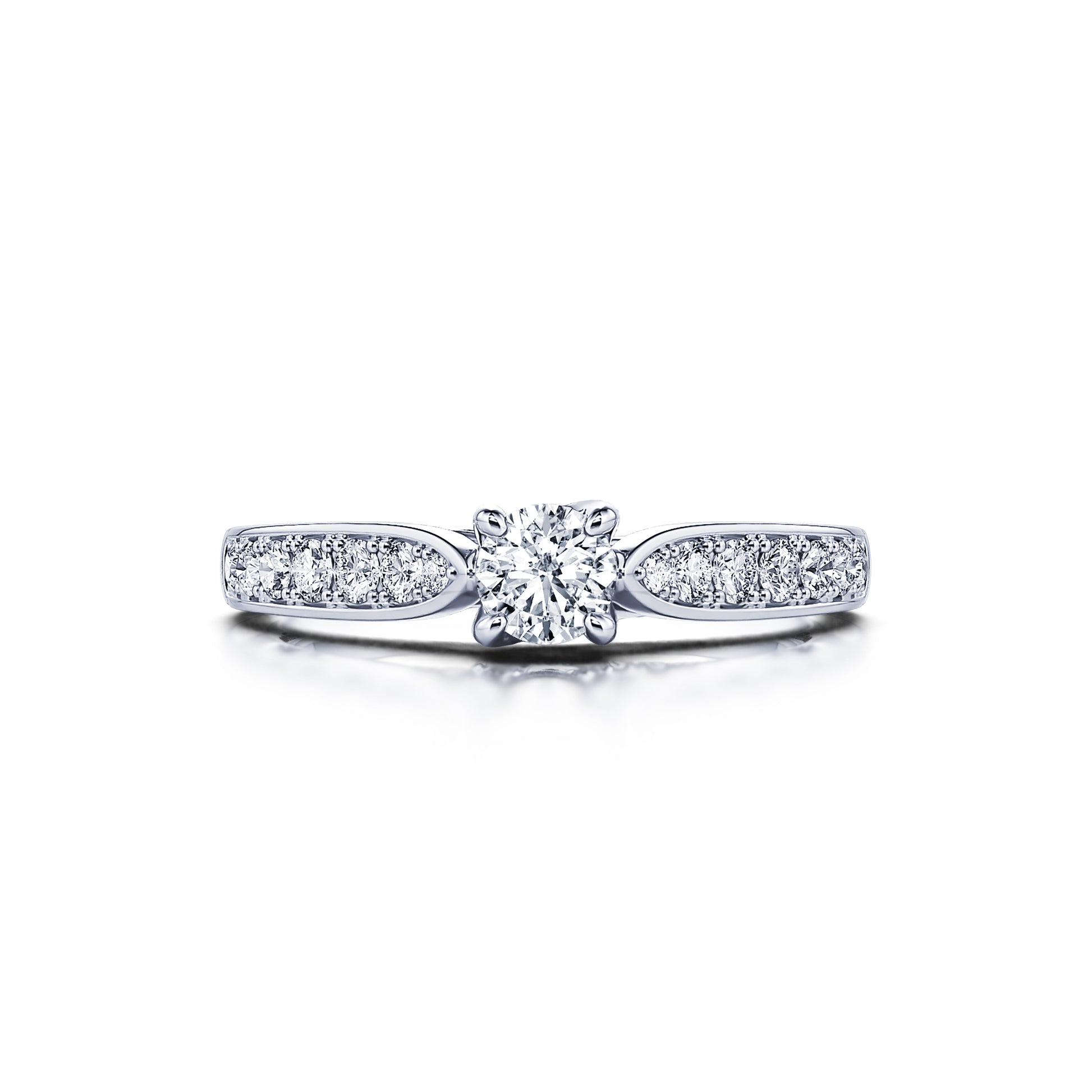 Solitaire platine diamant Laria 1