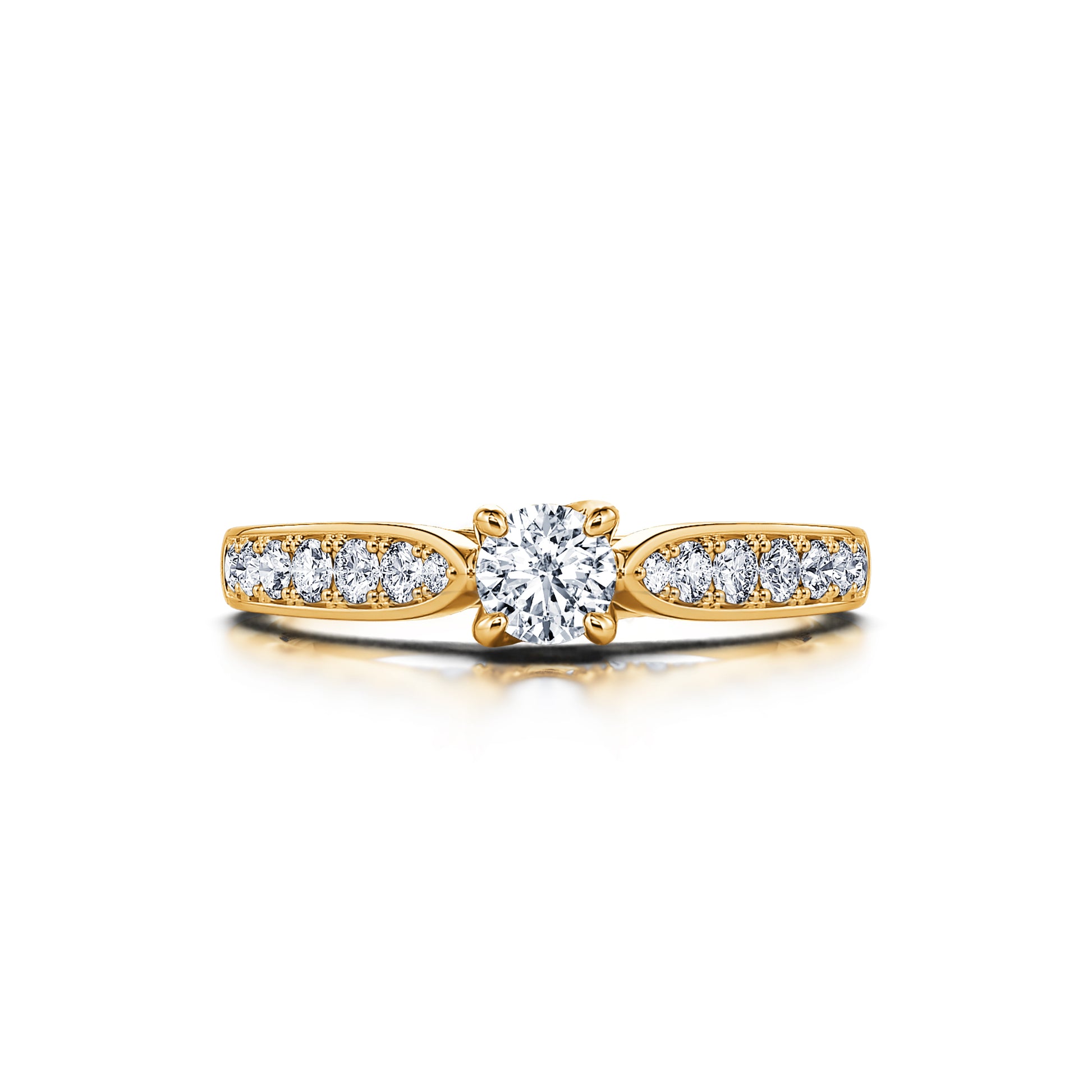 Solitaire or jaune diamant Laria 1