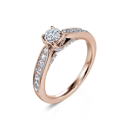 Laria&nbsp;-&nbsp;Solitaire or rose diamant #2