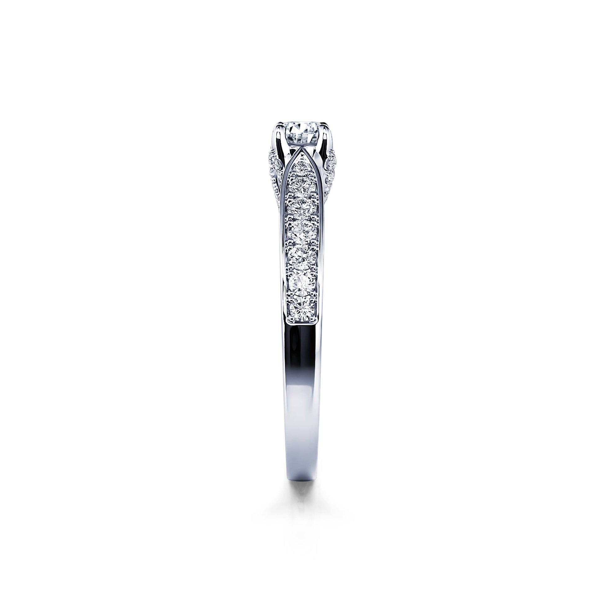 Solitaire platine diamant Laria 4