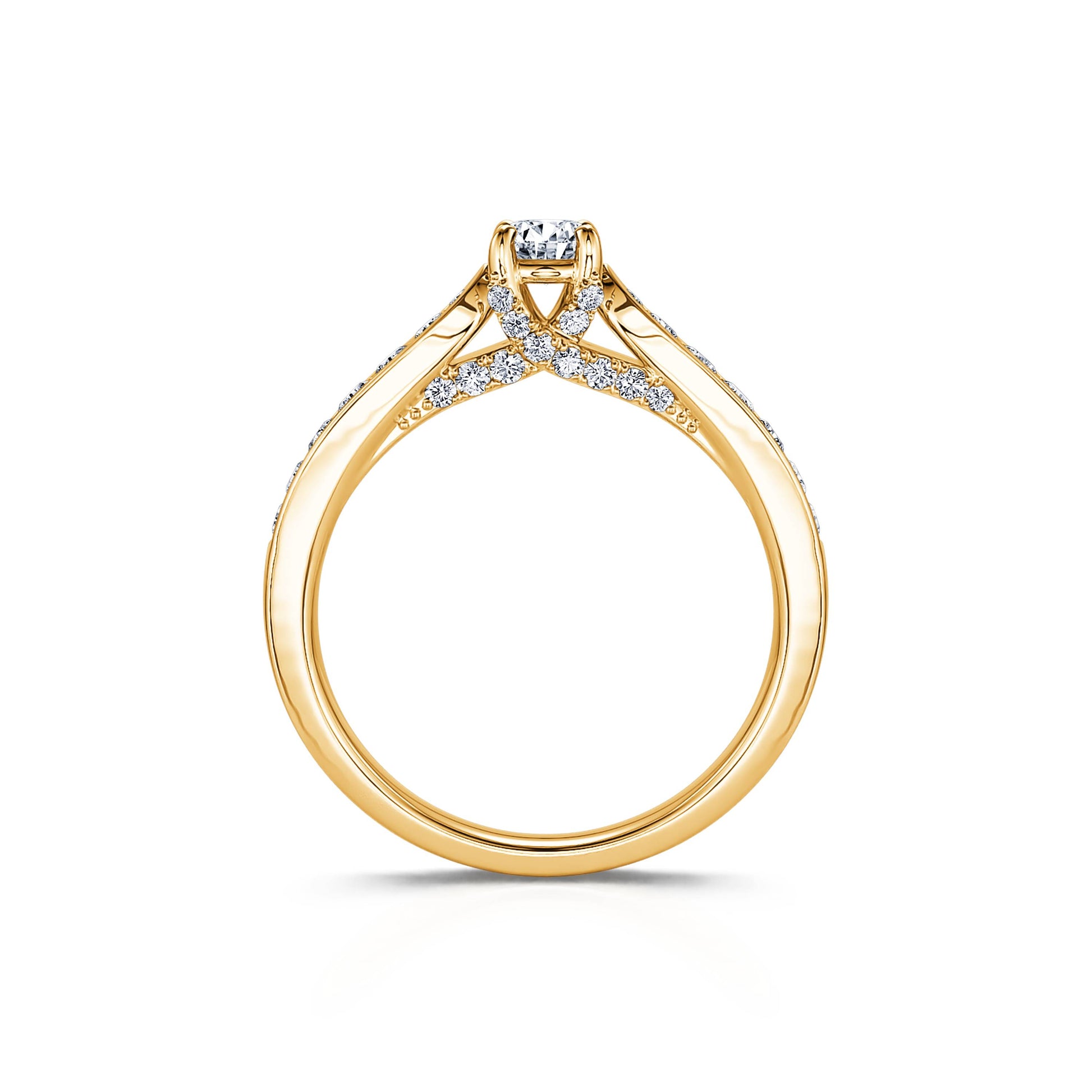 Solitaire or jaune diamant Laria 5