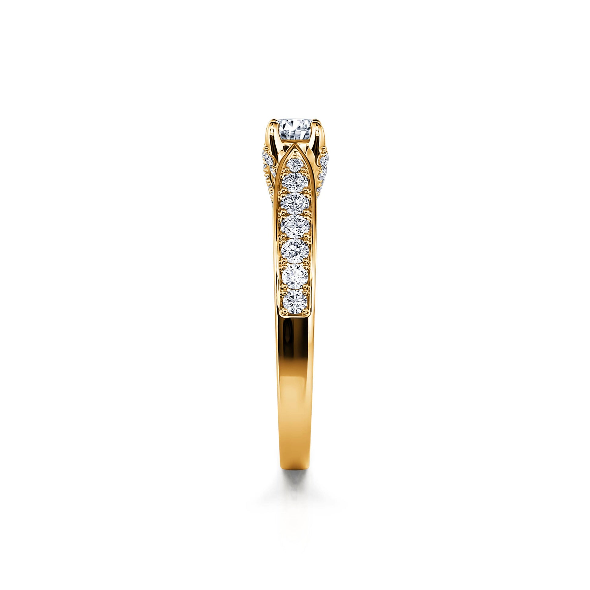 Solitaire or jaune diamant Laria 4
