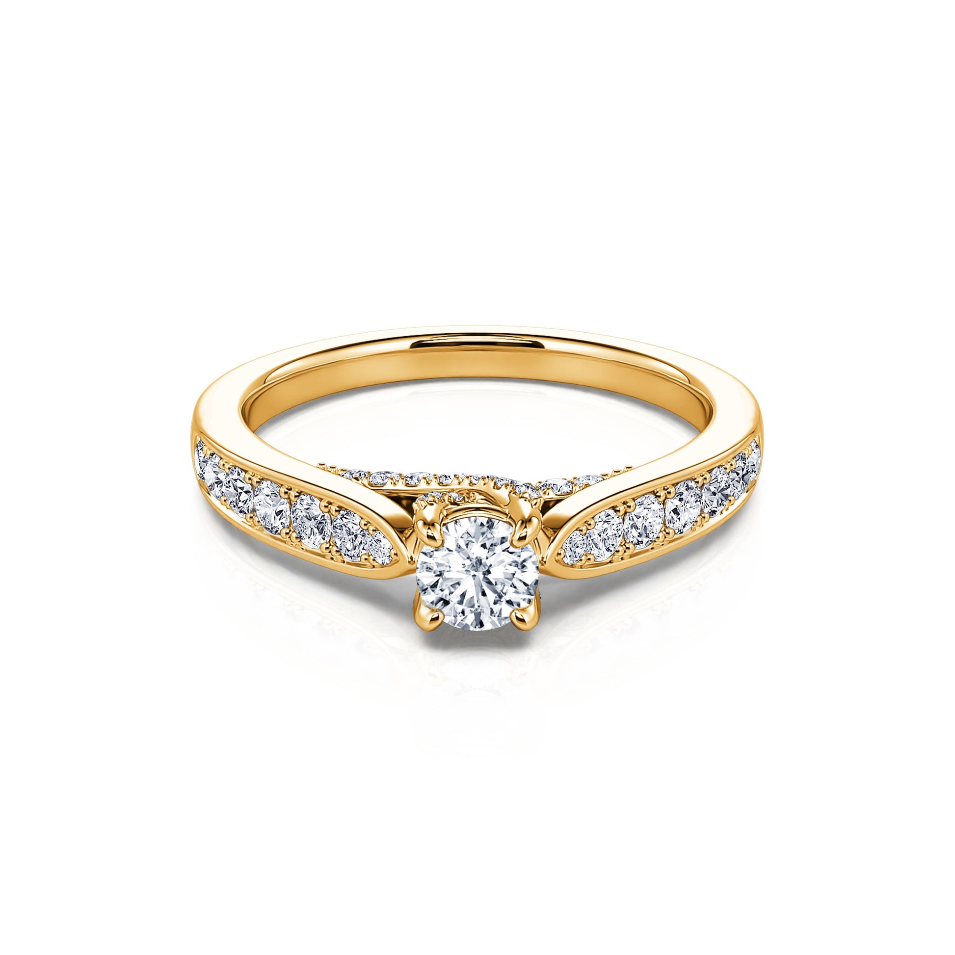 Solitaire or jaune diamant Laria 3