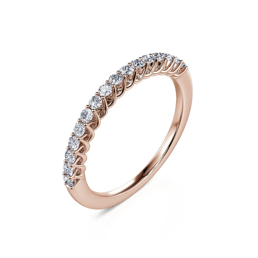 Laura&nbsp;-&nbsp;Alliance demi tour or rose diamant #1