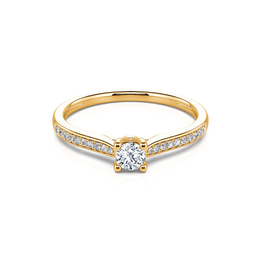 Lawrence&nbsp;-&nbsp;Solitaire or jaune diamant #1