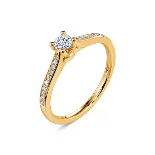 Lawrence - Solitaire or jaune diamant #2