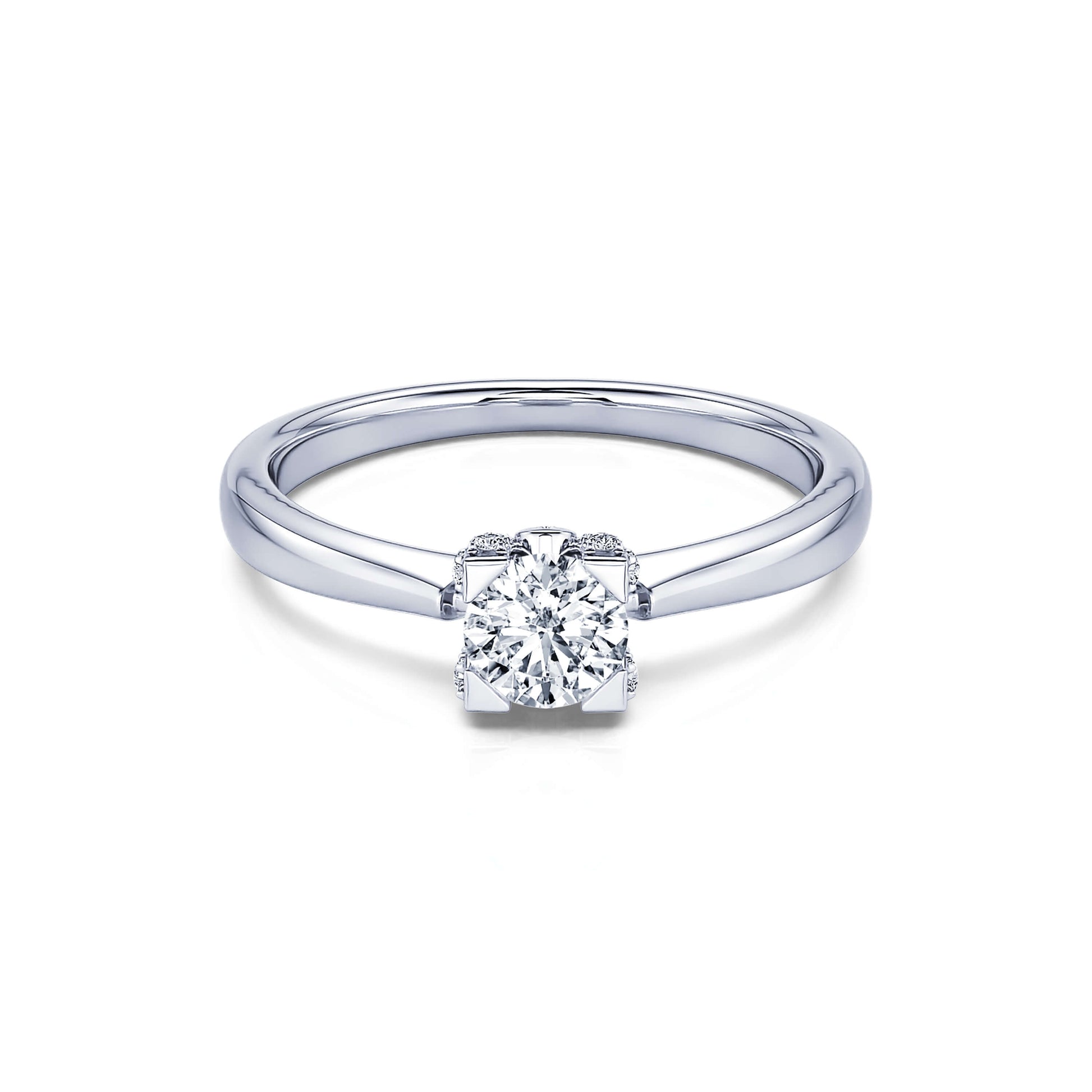 Solitaire diamant platine Léa 3