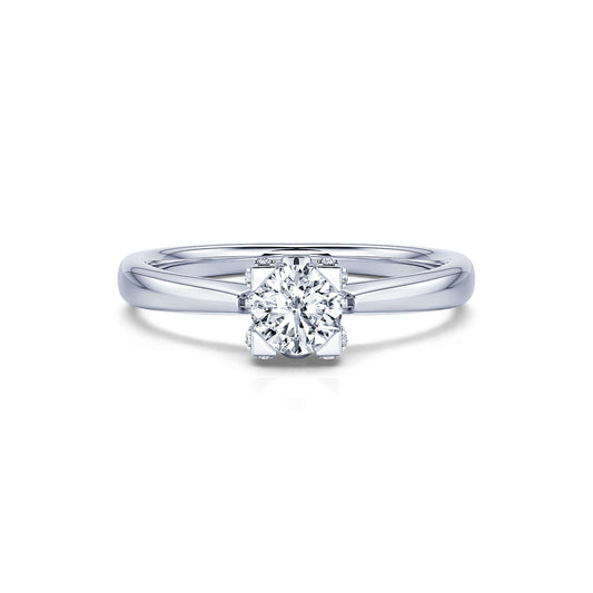 Léa - Solitaire diamant platine #1