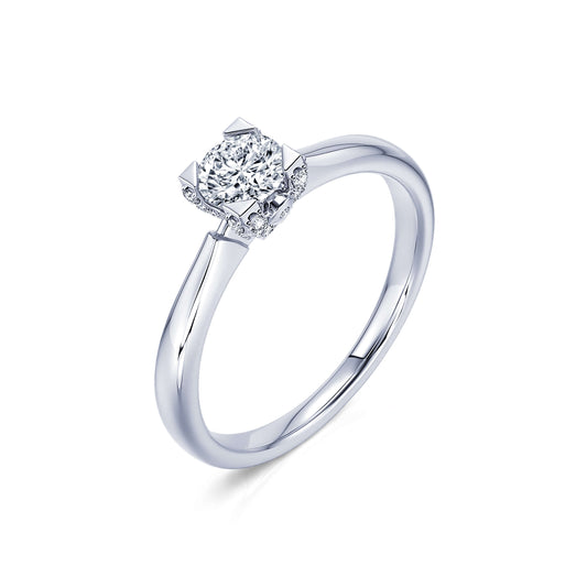 Léa - Solitaire diamant platine #2