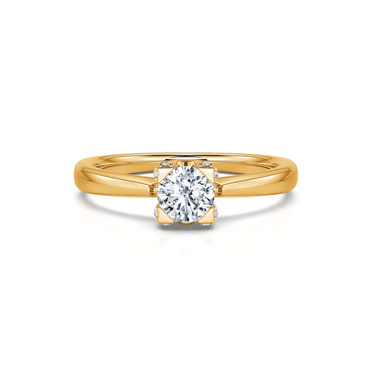 Léa - Solitaire diamant or jaune #1