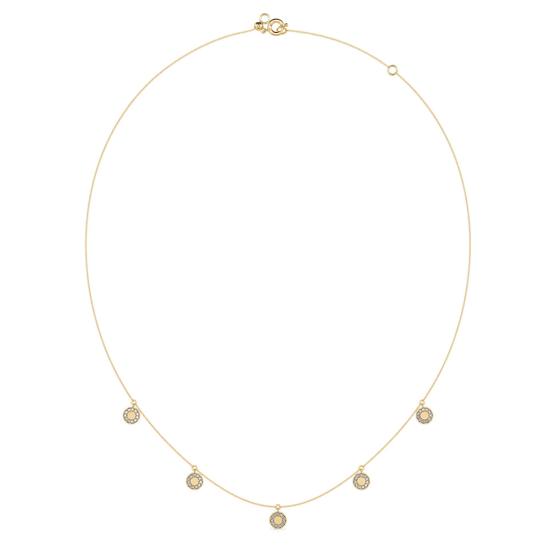 Collier or jaune et diamant  Lia 3
