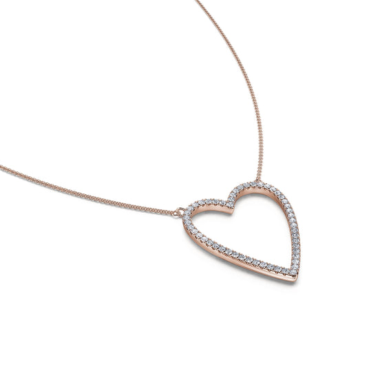 Libi&nbsp;-&nbsp;Collier coeur or rose diamant  #1