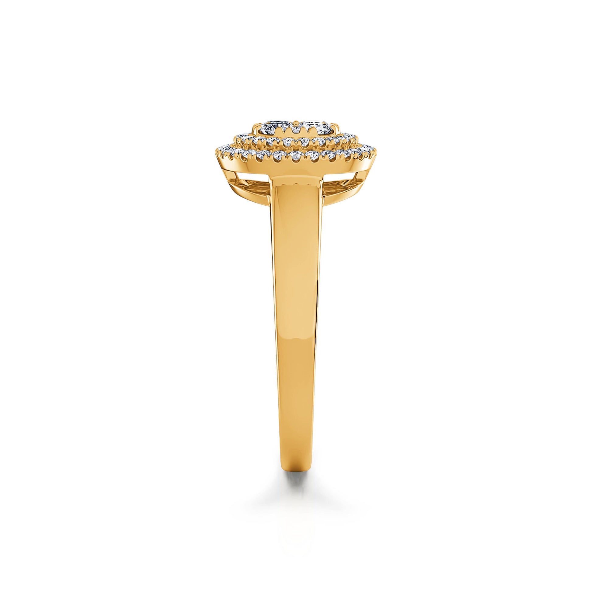 Bague de fiançailles or jaune soleil diamant Lio 3