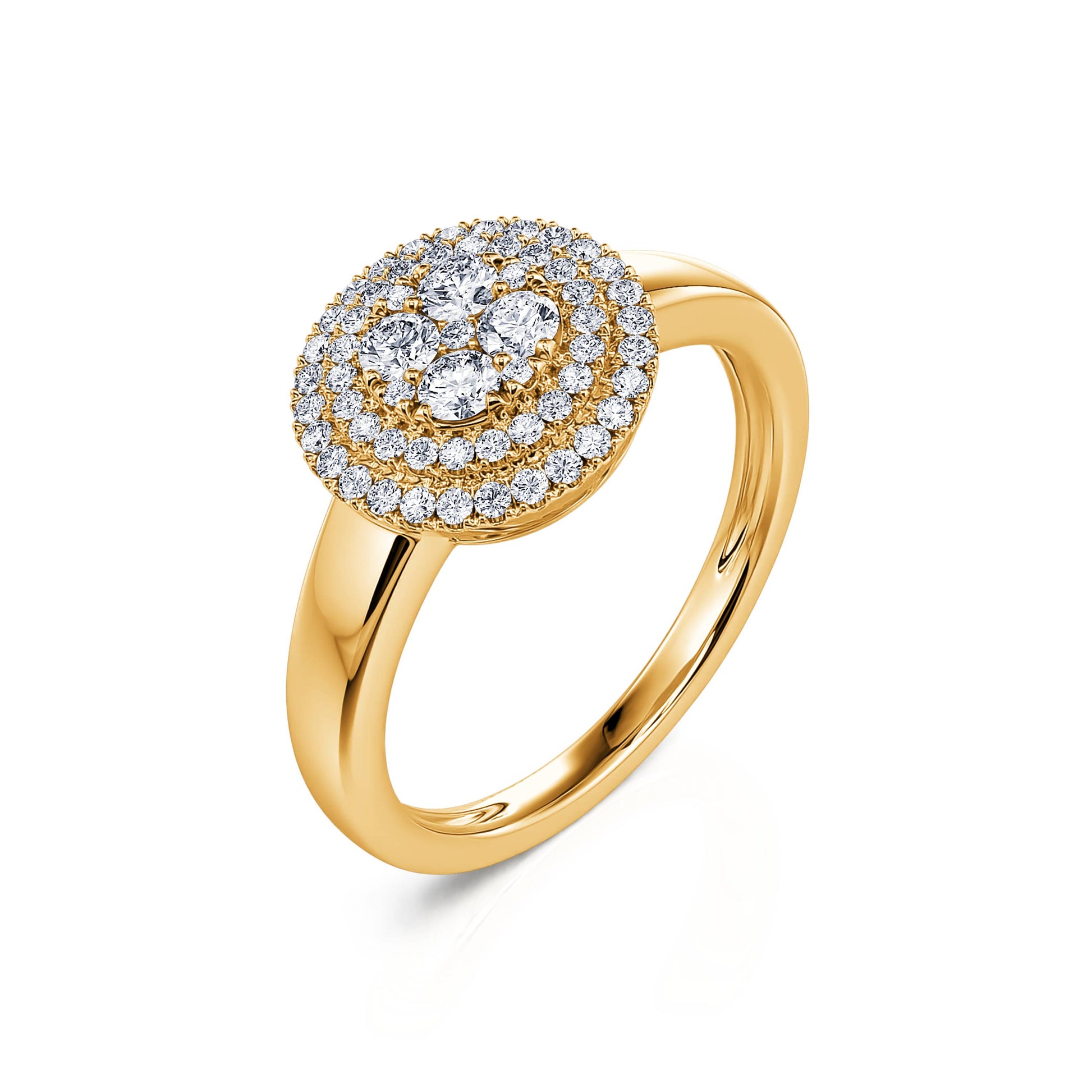 Bague de fiançailles or jaune soleil diamant Lio 2