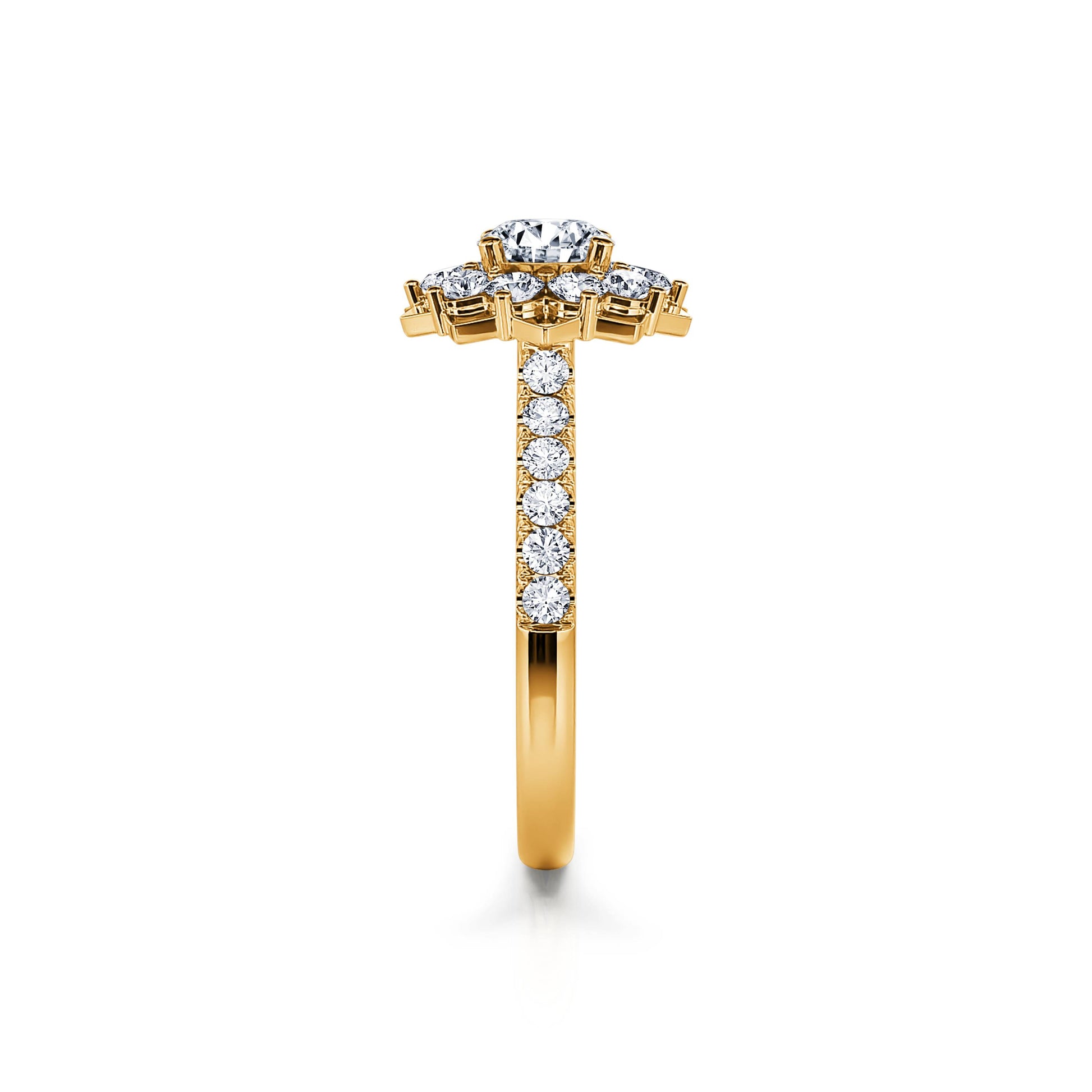 Bague marguerite or jaune et diamant  Lison 3