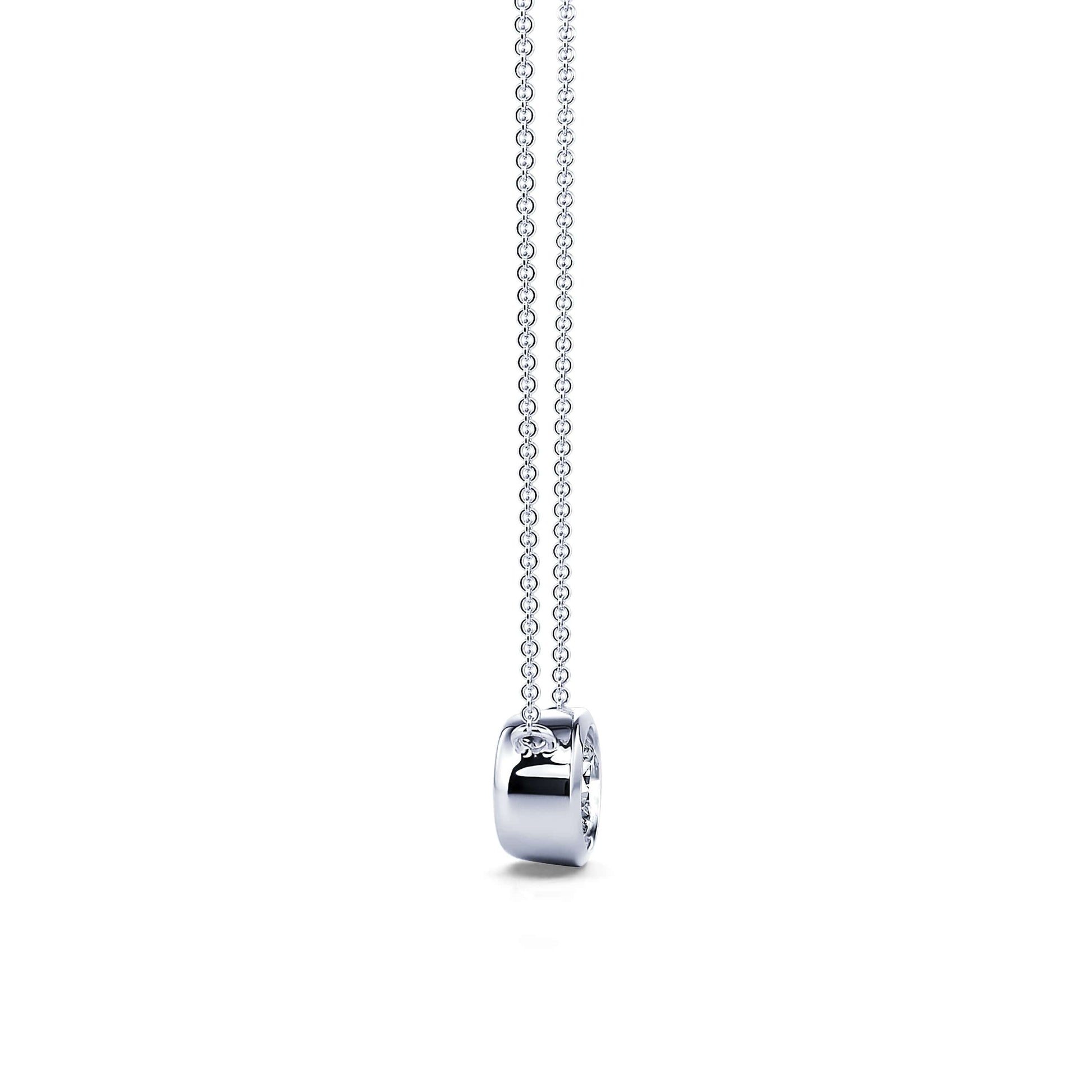 Collier or blanc diamant serti clos Liv M 3