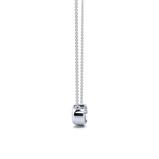 Livy&nbsp;-&nbsp;Collier or blanc diamant serti clos #2