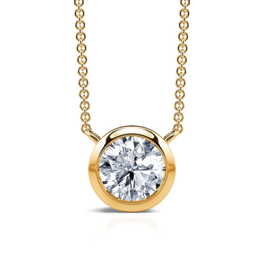Liv M&nbsp;-&nbsp;Collier or jaune diamant serti clos #2