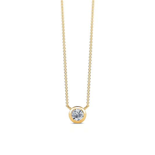 Livy - Collier or jaune diamant serti clos #1