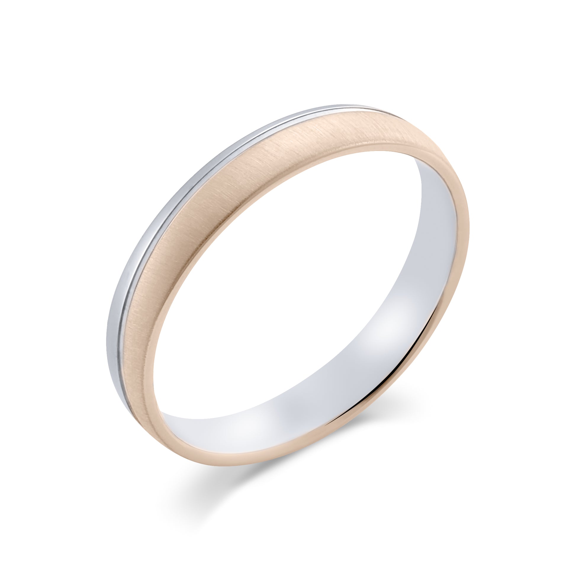 Alliance or blanc et rose Loic 1