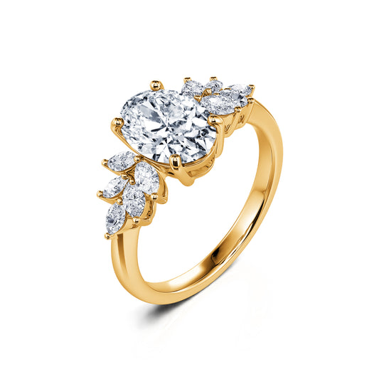Loly Lab&nbsp;-&nbsp;Bague de fiançailles or jaune diamant de synthèse #2