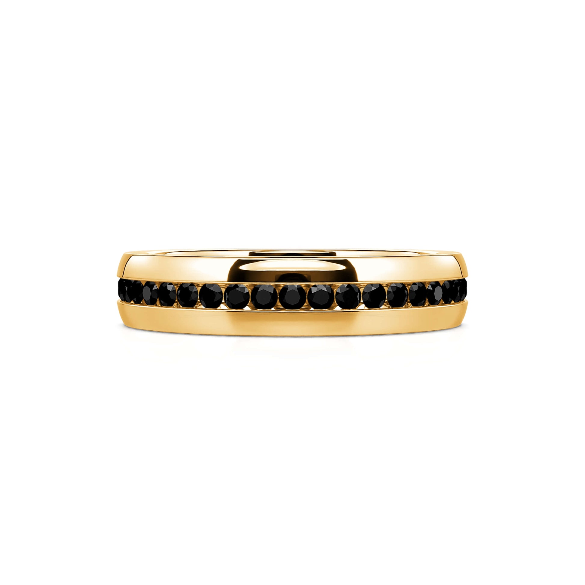 Alliance diamant noir or jaune Loranne 2
