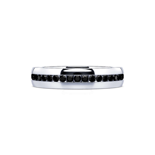 Loranne&nbsp;-&nbsp;Alliance diamant noir platine #2