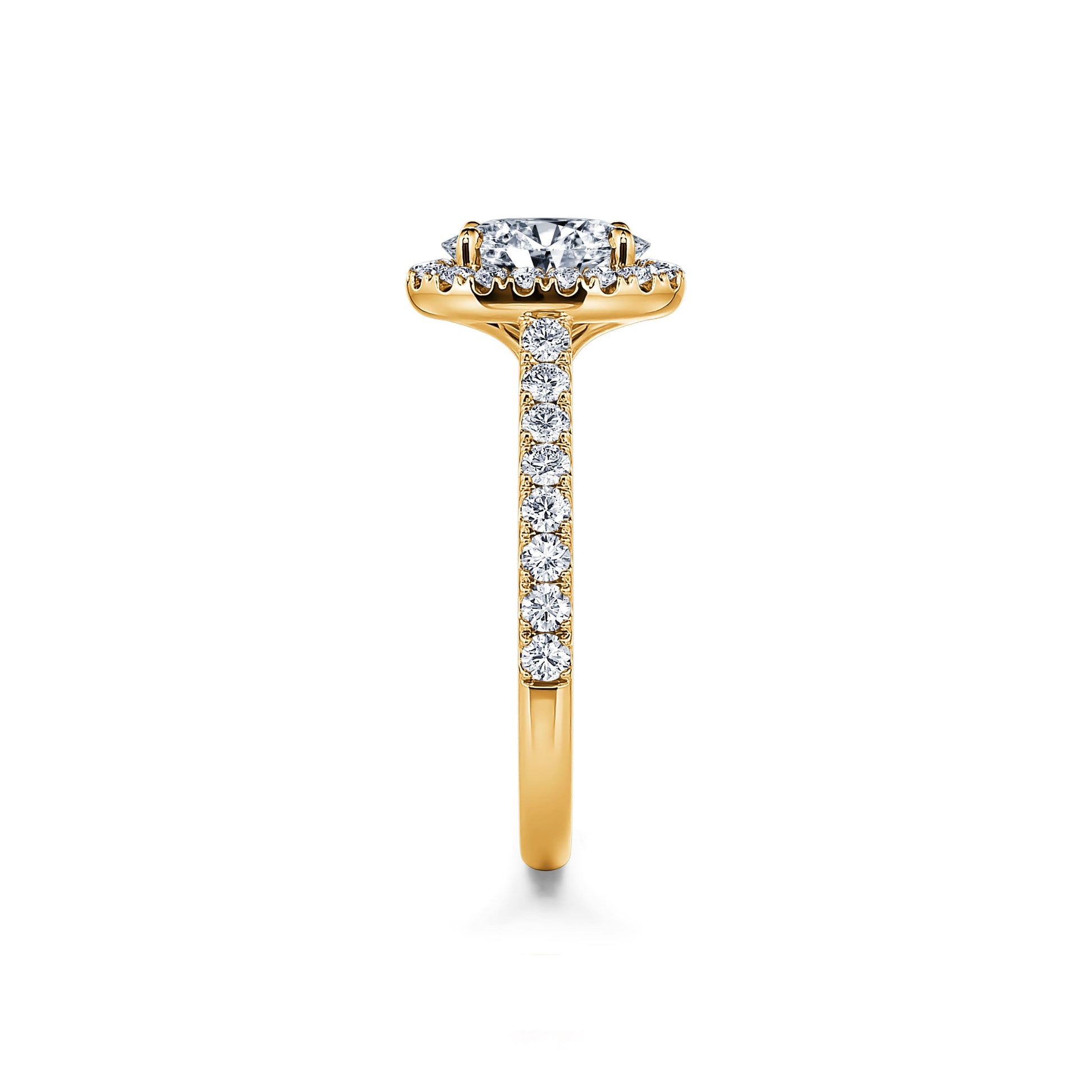 Bague de fiançailles or jaune diamant de synthèse Louise Lab 3
