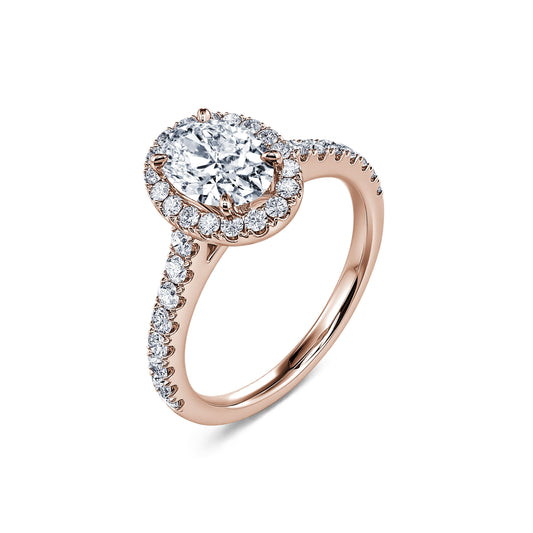 Louise Lab&nbsp;-&nbsp;Bague de fiançailles or rose diamant de synthèse #2