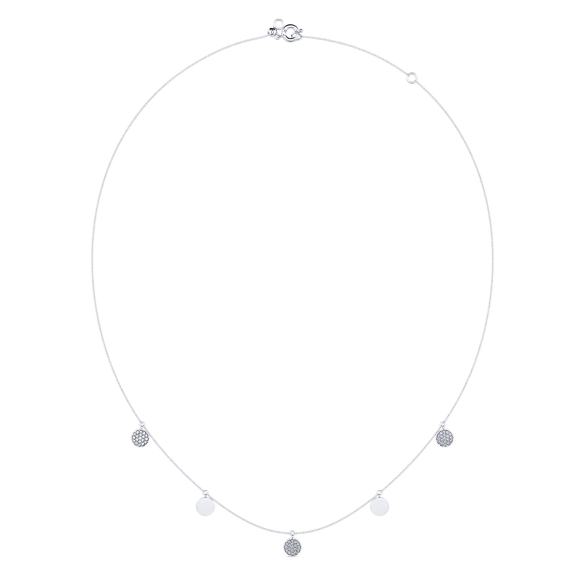 Collier or blanc et diamant  Louna 3