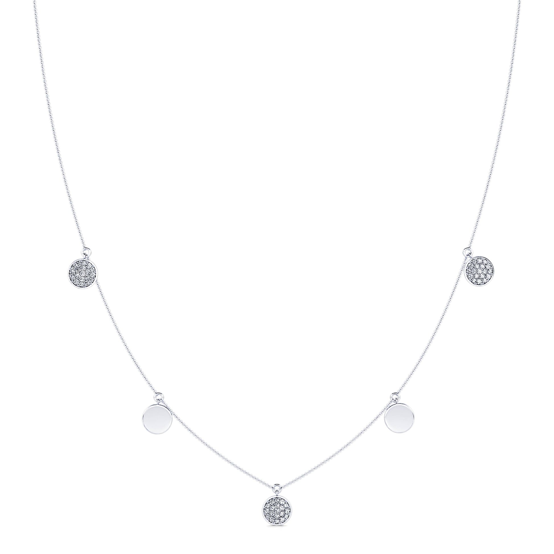 Collier or blanc et diamant  Louna 2