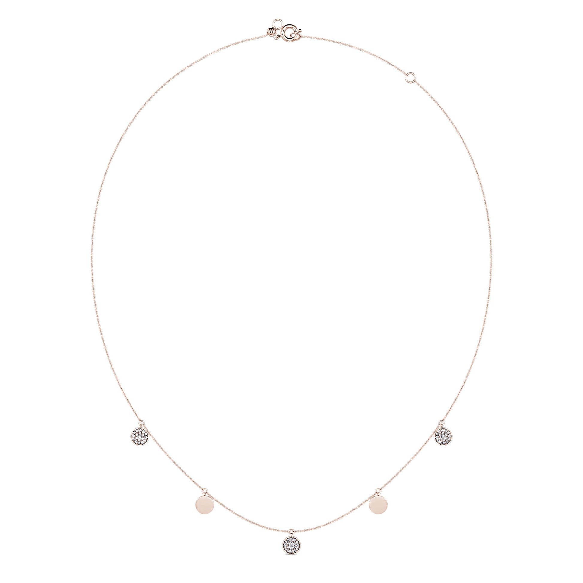 Collier or rose et diamant  Louna 4