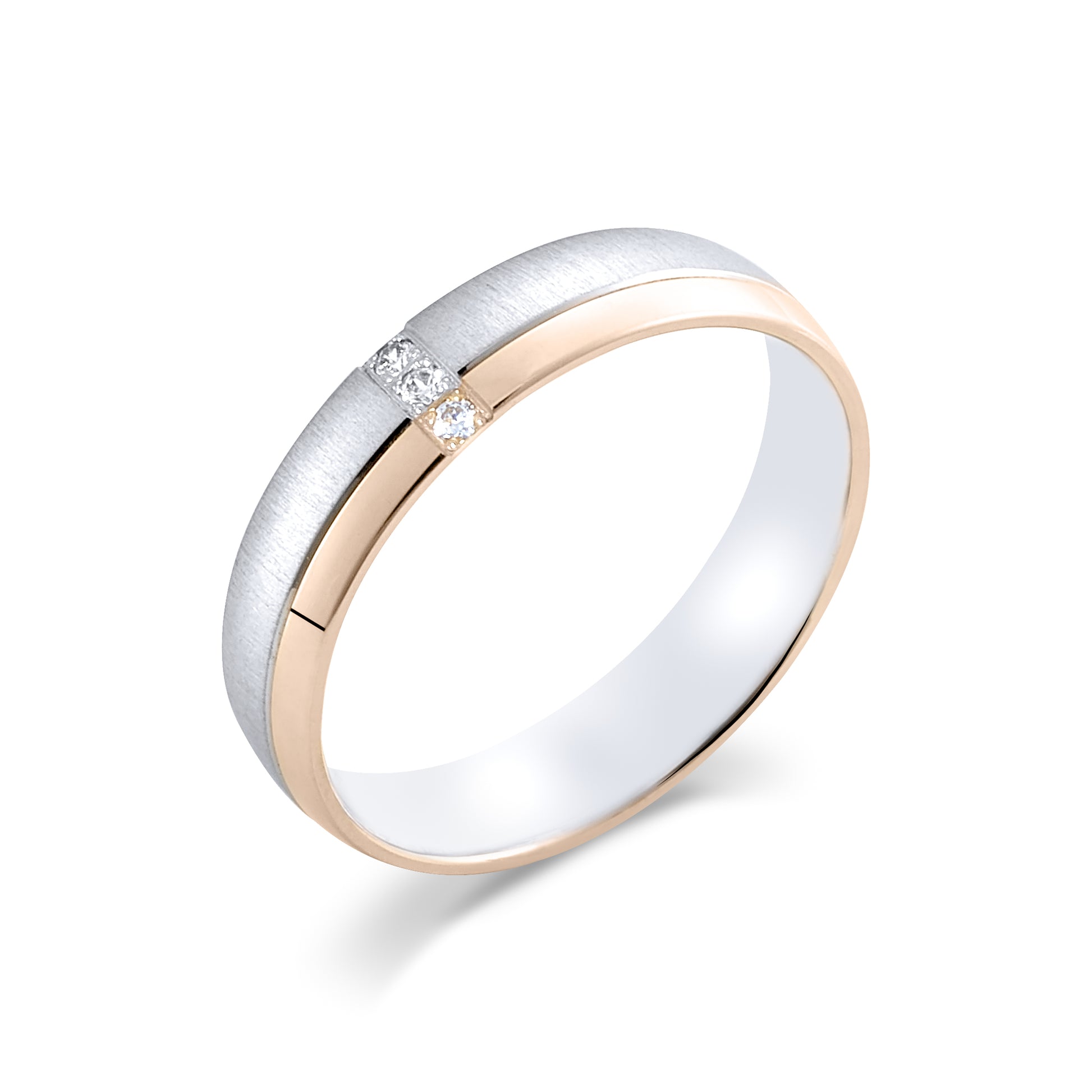 Alliance or blanc et or rose Lucie 1