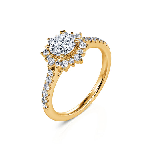 Lucile - Bague marguerite or jaune #2