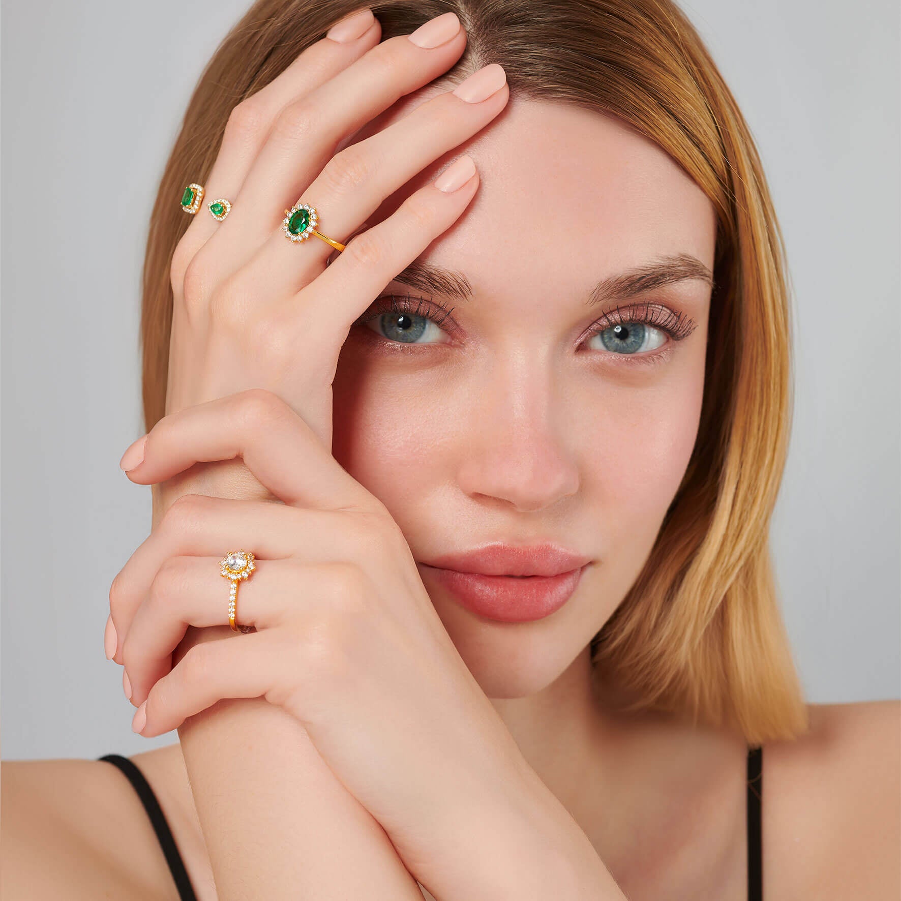 Bague marguerite or rose Lucile 6