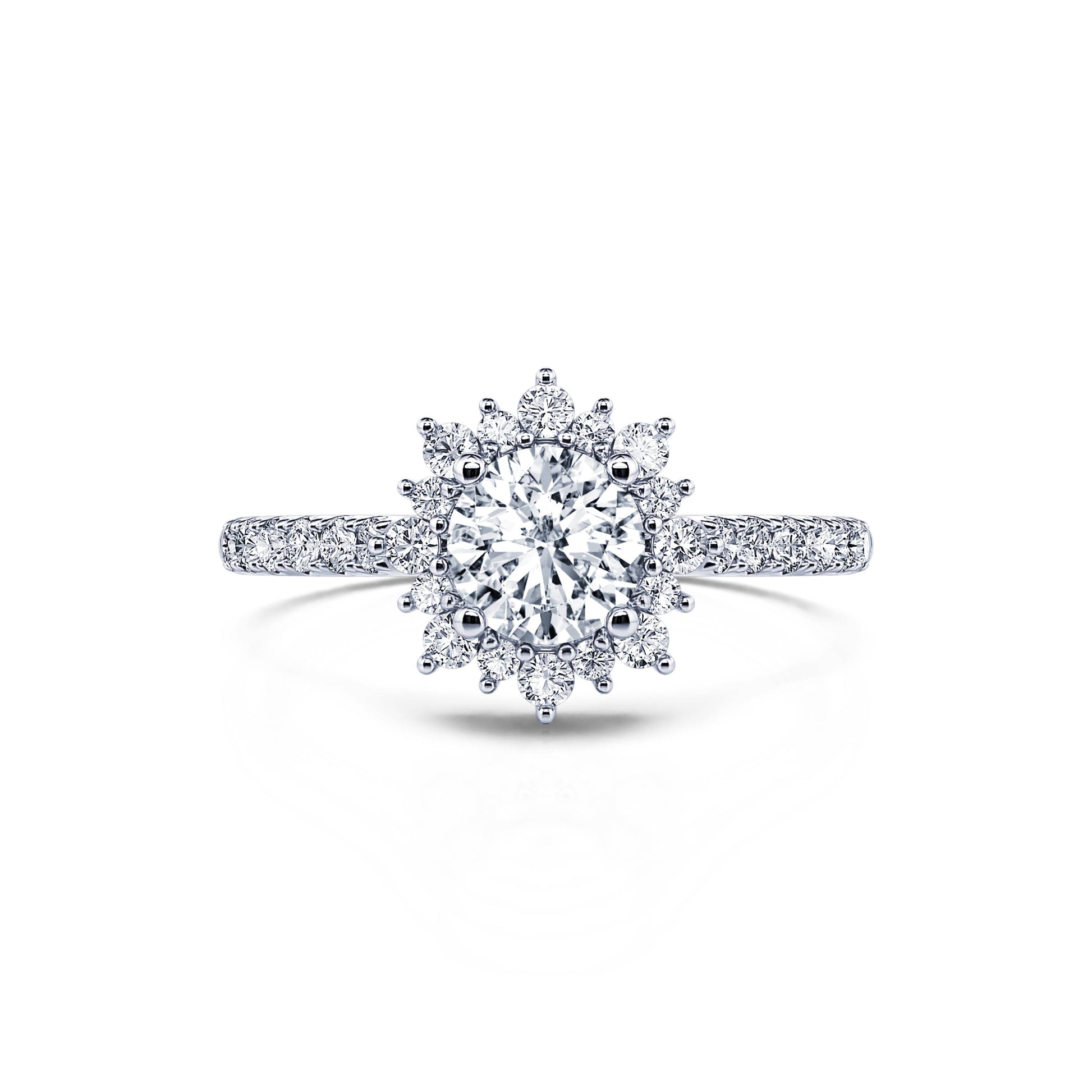 Bague marguerite platine Lucile 1