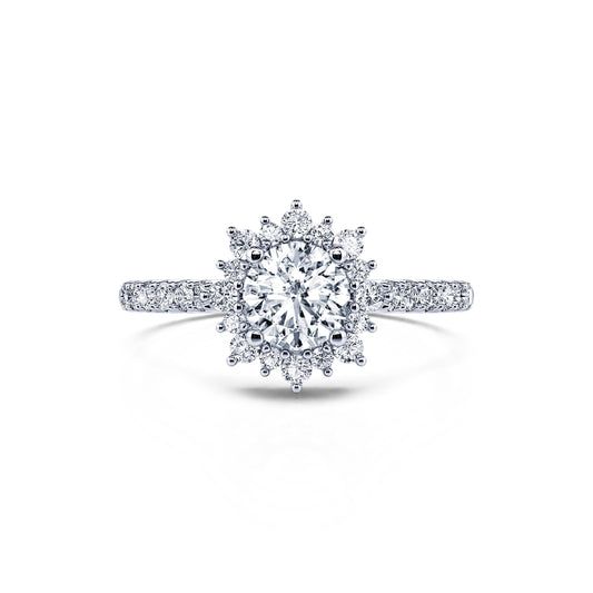 Lucile&nbsp;-&nbsp;Bague marguerite platine #1