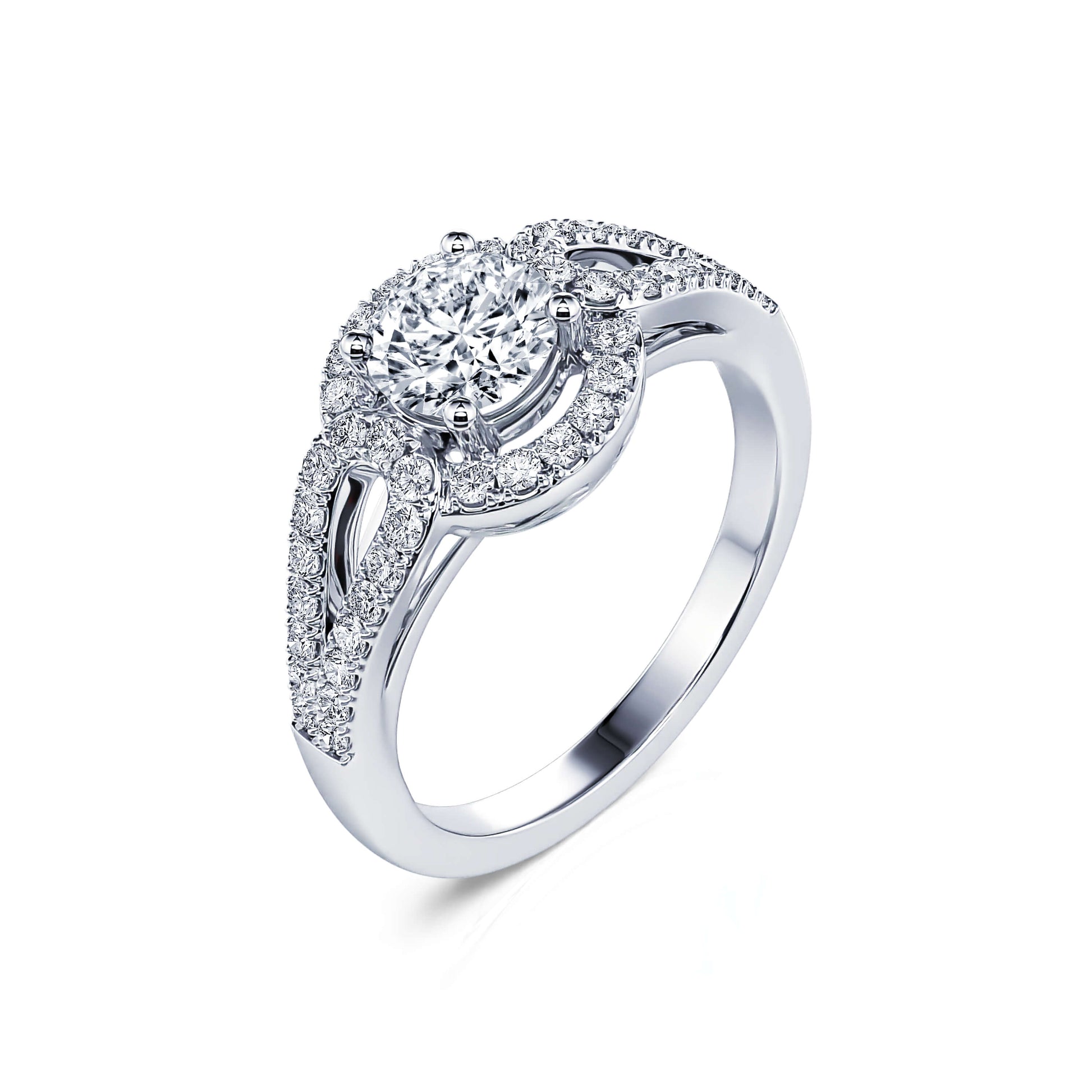 Bague de fiançailles platine diamant Lyna 2