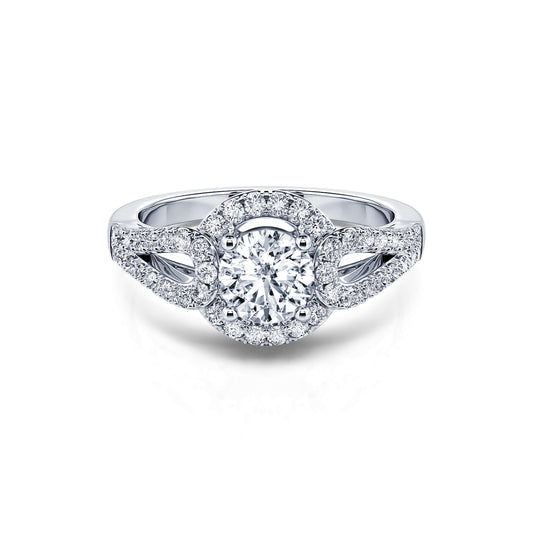 Lyna - Bague de fiançailles platine diamant #1
